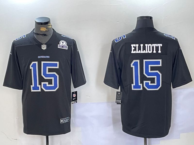 Men Dallas Cowboys #15 Elliott Black 2024 Nike Vapor Limited NFL Jersey style 2->indianapolis colts->NFL Jersey